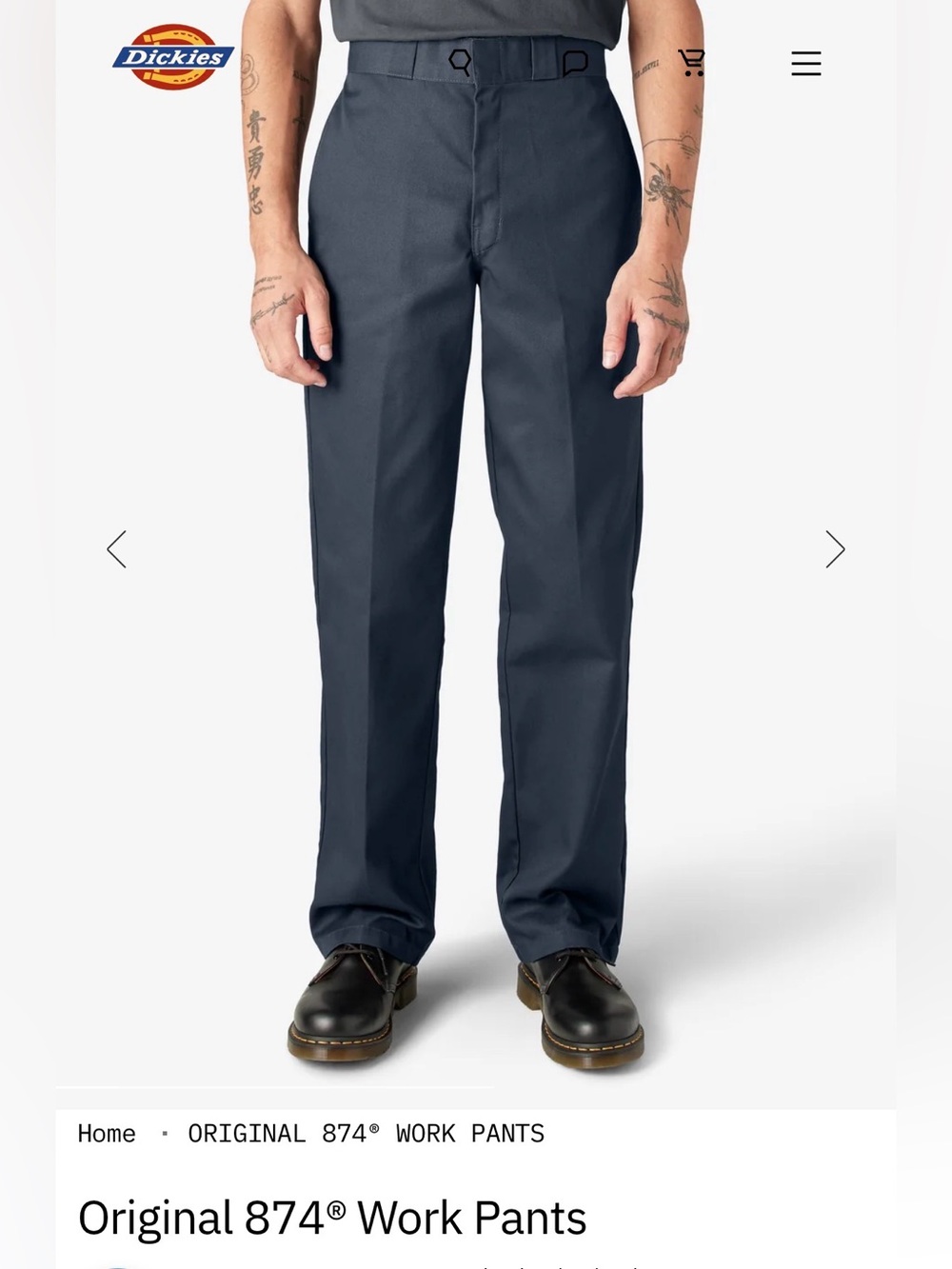 Dickies Men’s Chino Work Pants in Navy
